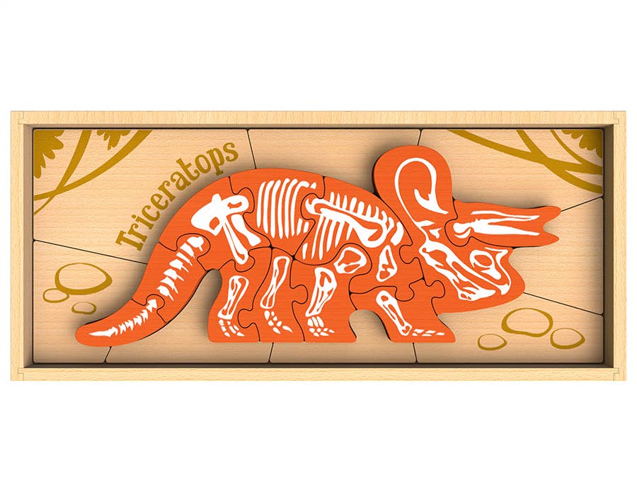 Dino Skeleton Puzzle - Triceratops