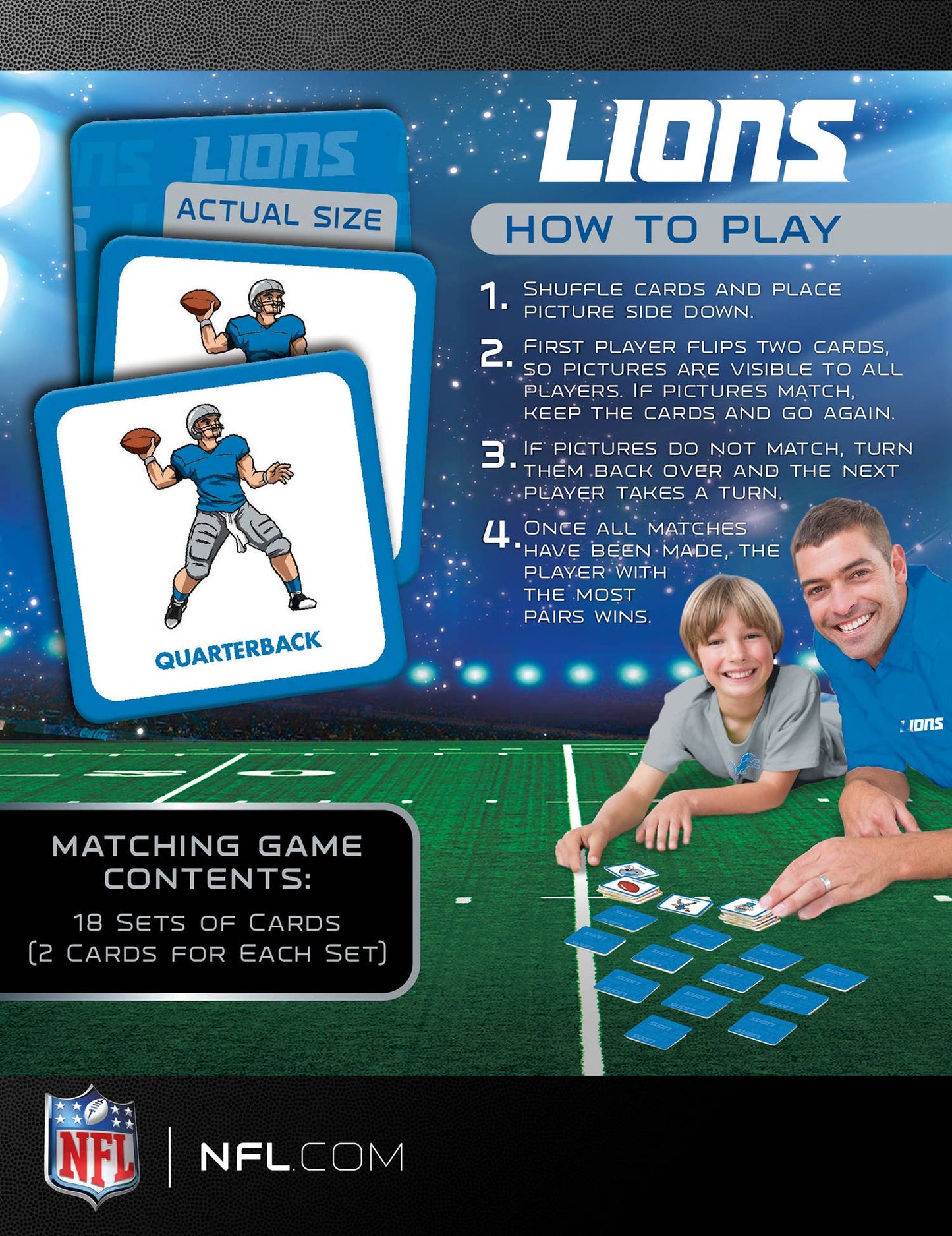 Detroit Lions Matching Game
