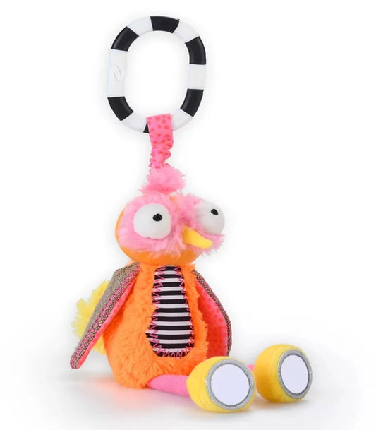 Ollie the Oddball Oddbird Chime & See Attachable Hanging Activity Toy