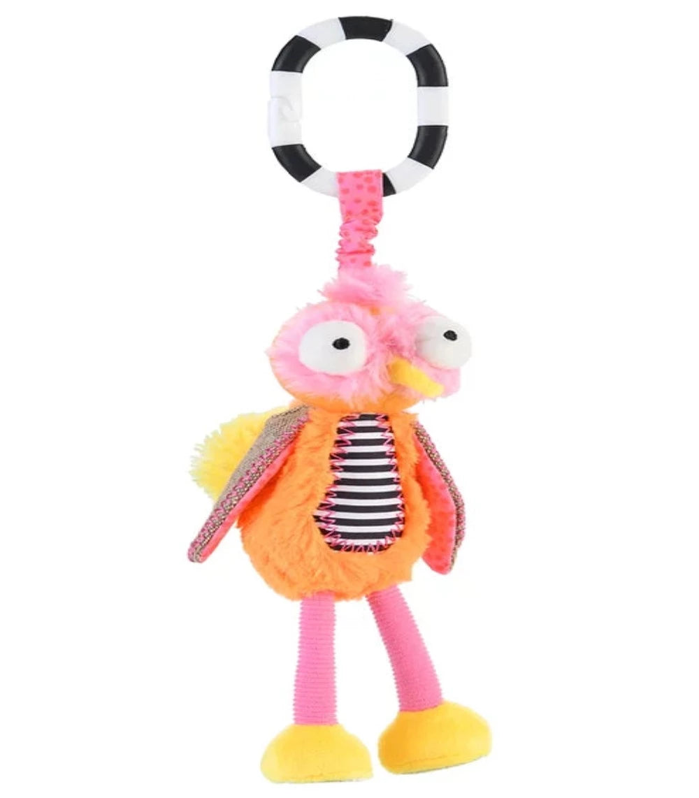 Ollie the Oddball Oddbird Chime & See Attachable Hanging Activity Toy