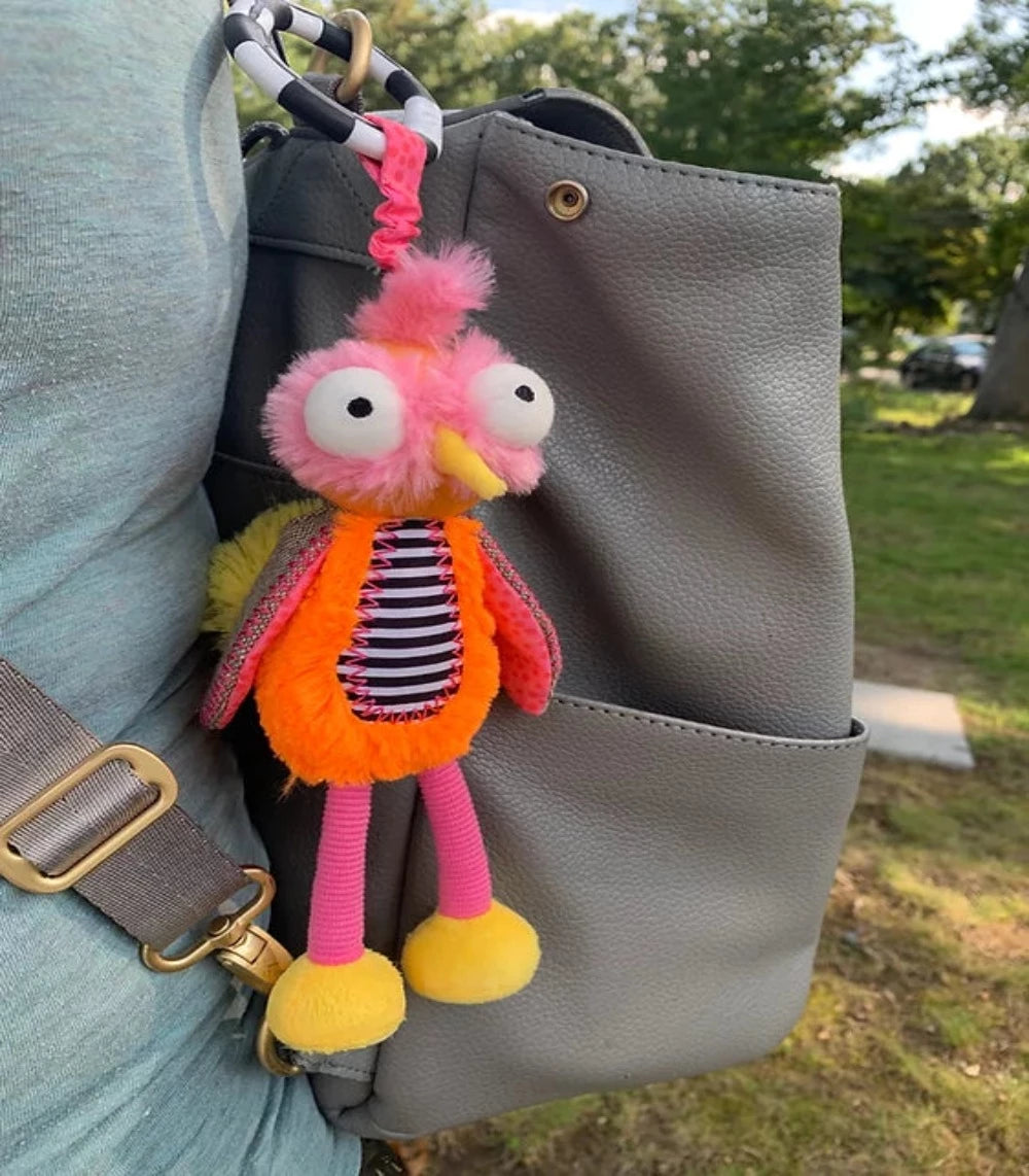 Ollie the Oddball Oddbird Chime & See Attachable Hanging Activity Toy