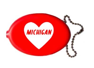 Michigan Heart Coin Pouch