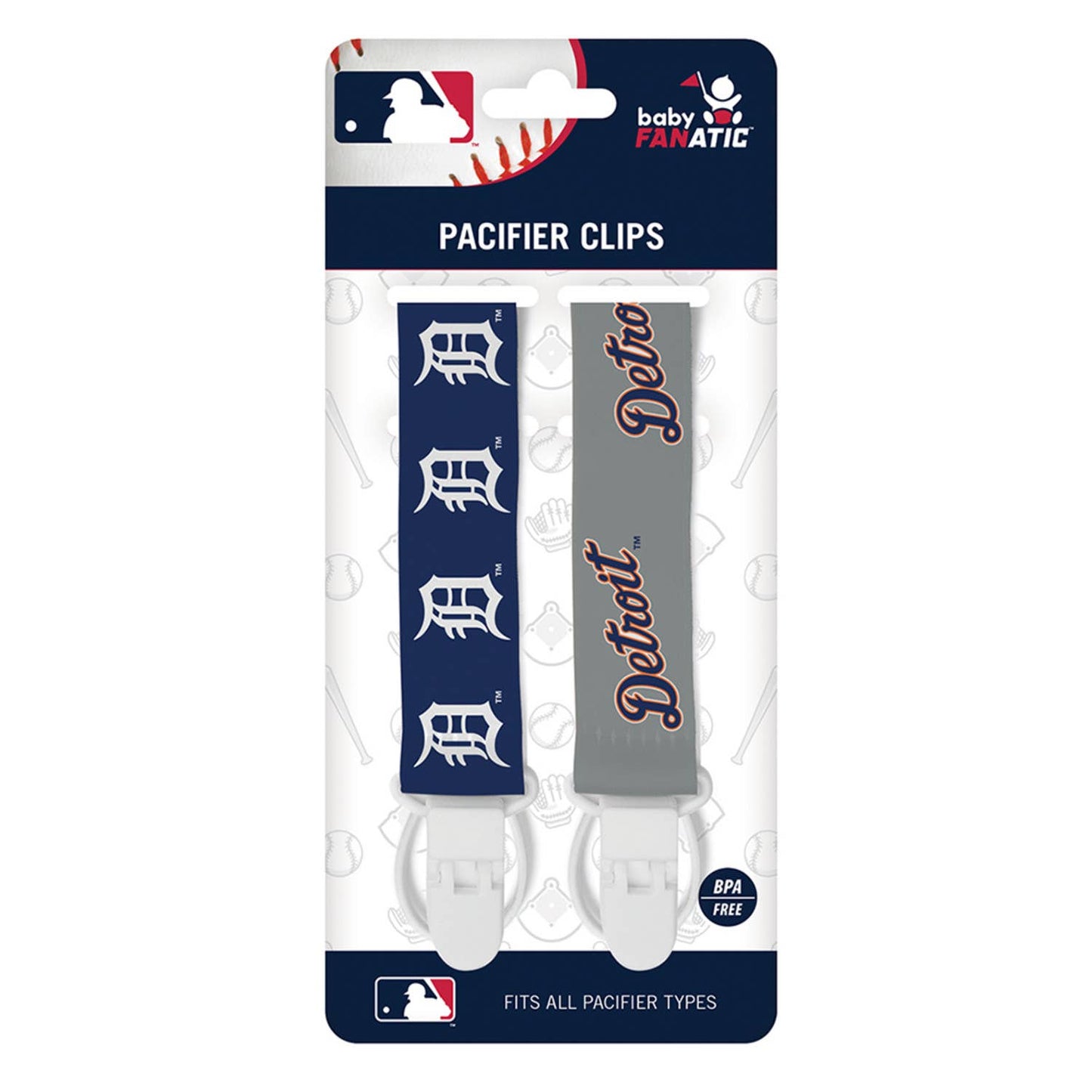 Detroit Tigers - Pacifier Clip 2-Pack