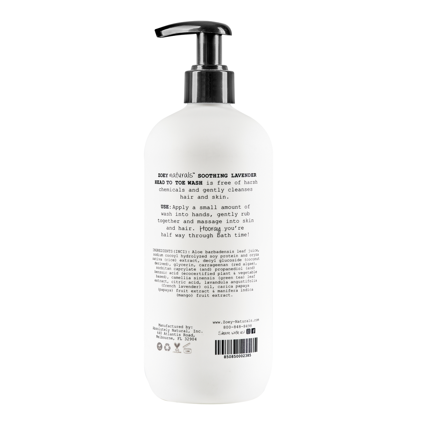 Soothing Lavender Head to Toe Wash - 17oz