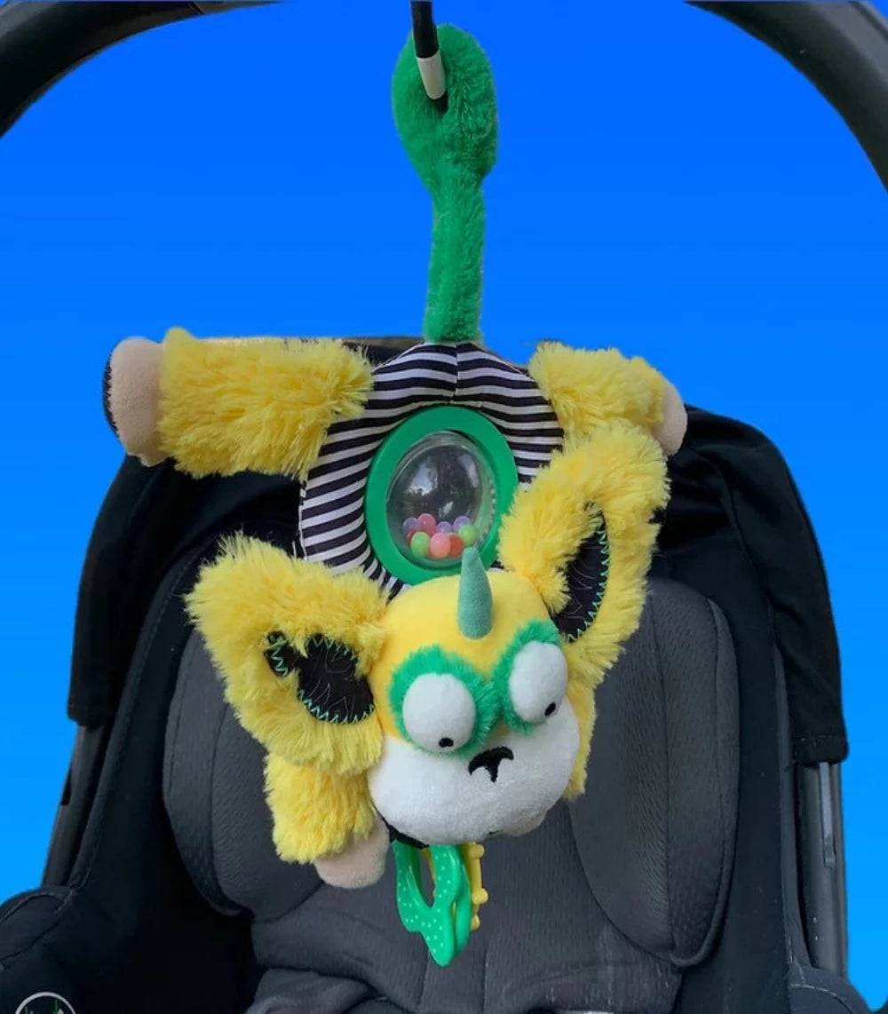 Marley the Horn Headed Monkey Spin Belly Attachable Hanging Activity Toy