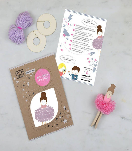 Pom Pom Ballerina Peg Doll Kit